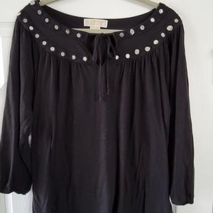 MICHAEL KORS MIRROR NECKLINE TOP